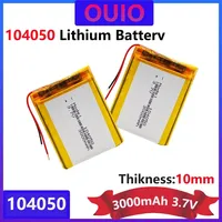 1-10 Pieces 3.7 V Volt 3000mAh Rechargeable Battery 104050 Li-ion Polymer Li Po Batteries For Solar Lamp Power Bank Radio GPS