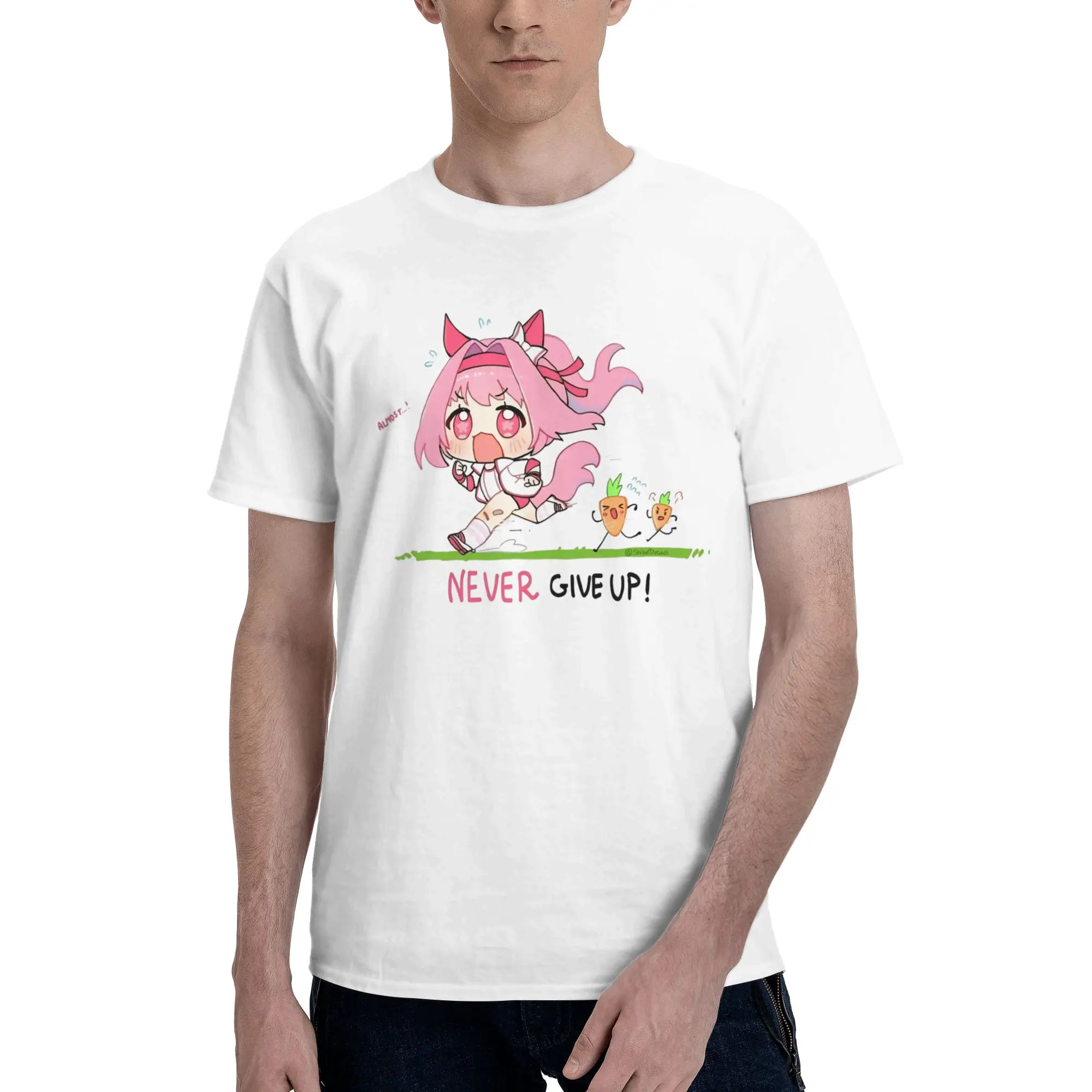 Men Women T-Shirt Haru Urara Aime Vintage 100% Cotton Tees Short Sleeve  T Shirt O Neck Clothes Printed