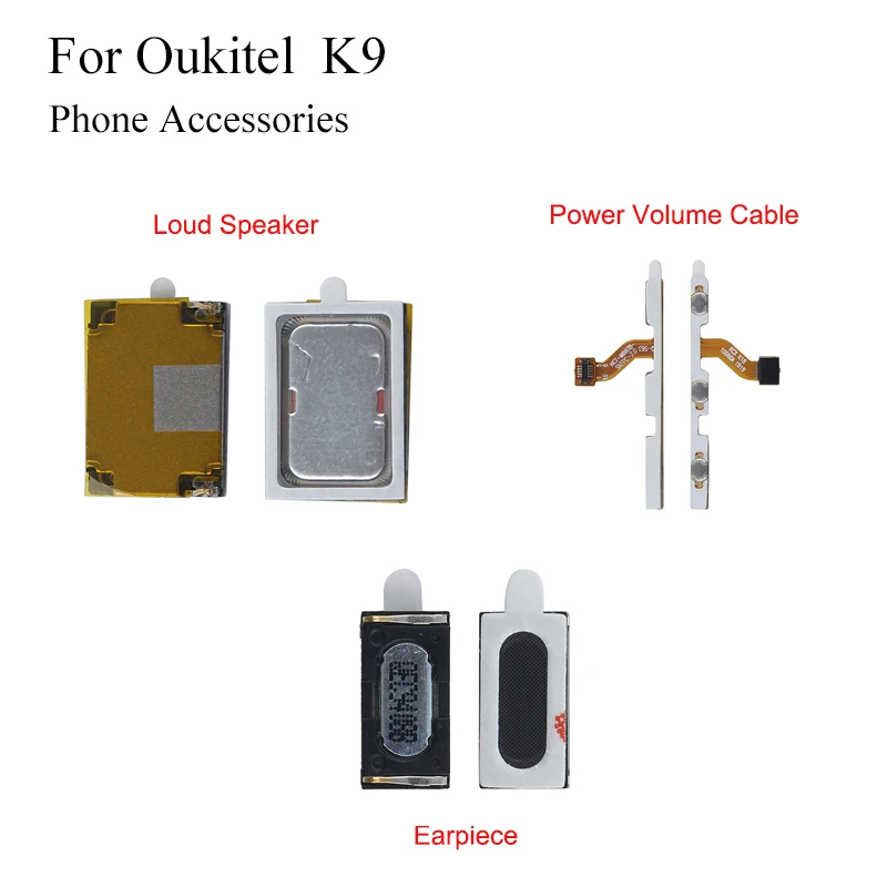 for Oukitel K9  Earpiece Loud Speaker Assembly Replacement Parts for Oukitel K9 Power Volume Cable Phone Accessories