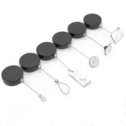 10 Pieces Anti-Theft Pull Box Display Supplies Anti-Theft and Anti Loss Steel Wire Rope Automatic Expansion and Winding Device