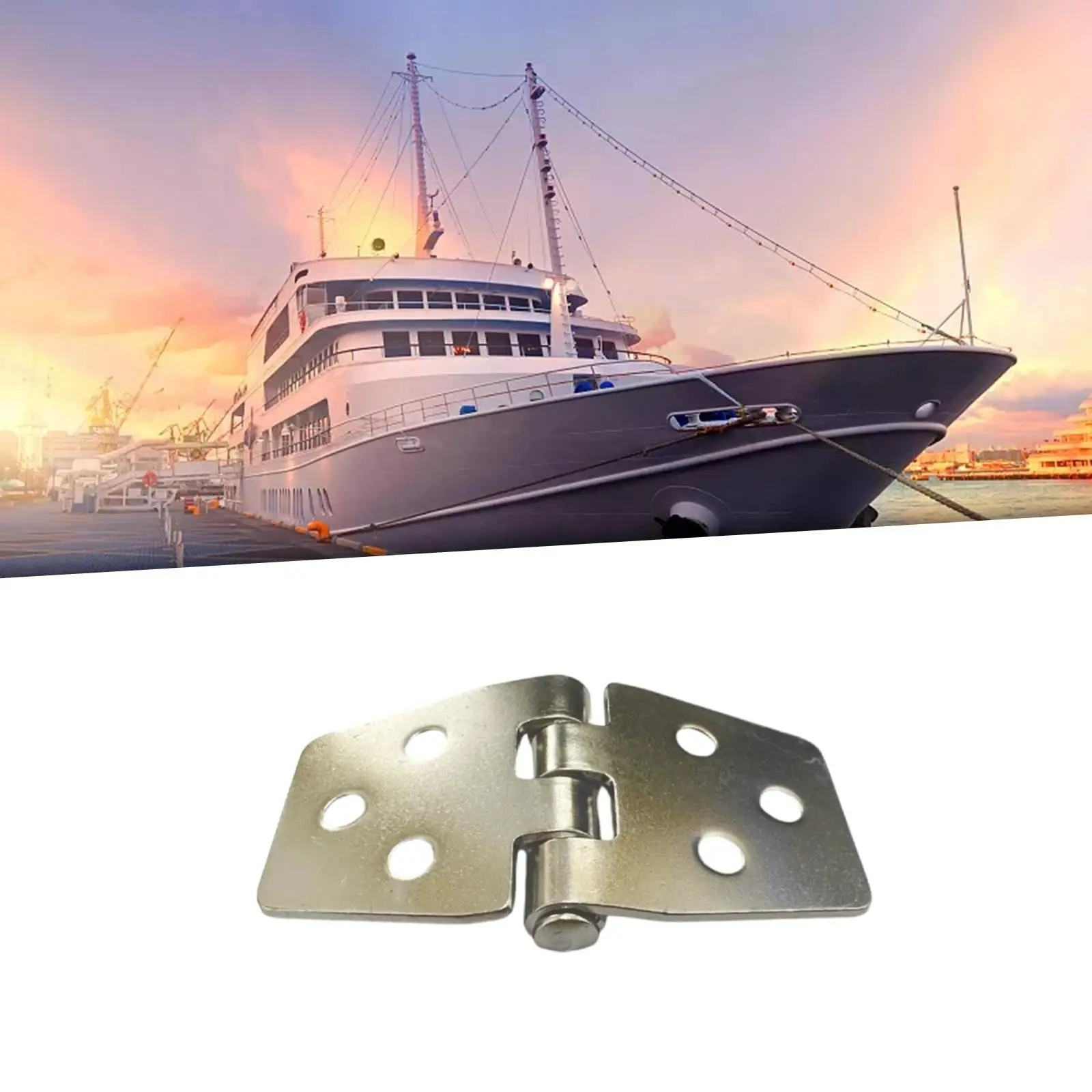 Boat Strap Hinge Durable Professional Sturdy Quality Stainless Steel 6 Holes Casting Hinge Cabinet Door Hinges for RV Yacht