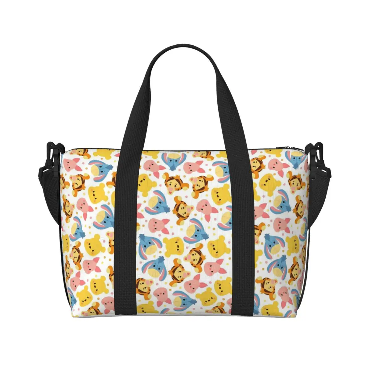 

Большая большая сумка-тоут Винни-Пух для женщин, сумка-шоппер с медведем в стиле аниме, пляжная дорожная сумка для спортзала