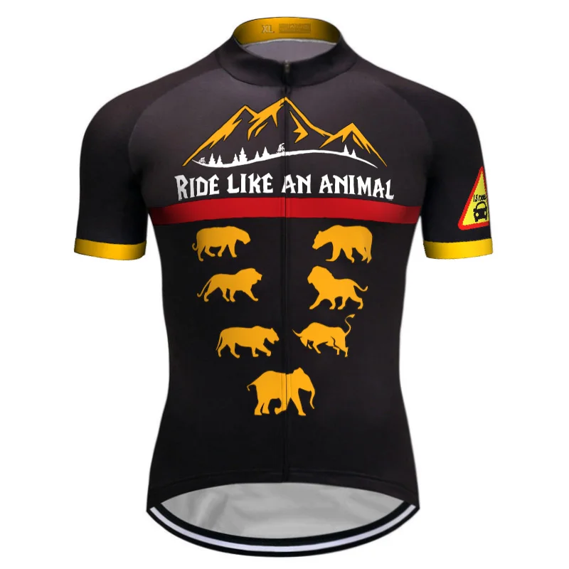 

Bike Team Short Sleeve Cycling Jersey, Black Road MTB Shirt, Downhill Comfortable, Sweatproof Basic Wear, Men Cyclist Top