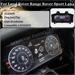 Digital Dashboard Panel Virtual Instrument Cluster Android For Land Rover Range Rover Sport L494 2013- 2022 Center Speedometer