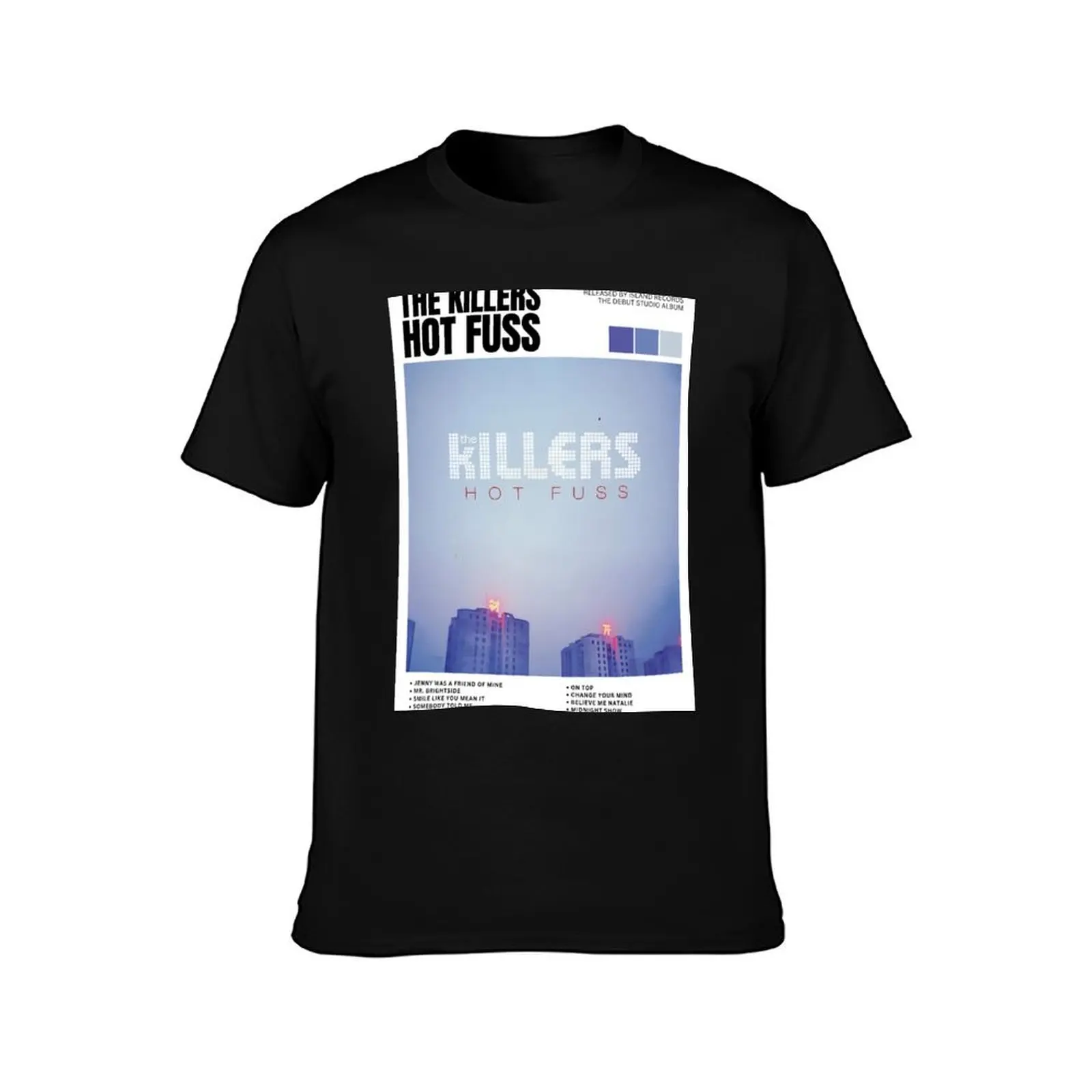 Hot Fuss The Killers Newspaper Lyrics Album Cover T-Shirt Plus Size Gym Sports T-Shirt
