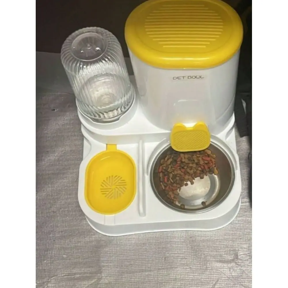 Cat Water Dispenser And Food Dispensing KitRemovable, Washable, Feeding Station, Indoor Cat Feeding Bowl, Easy To Clean