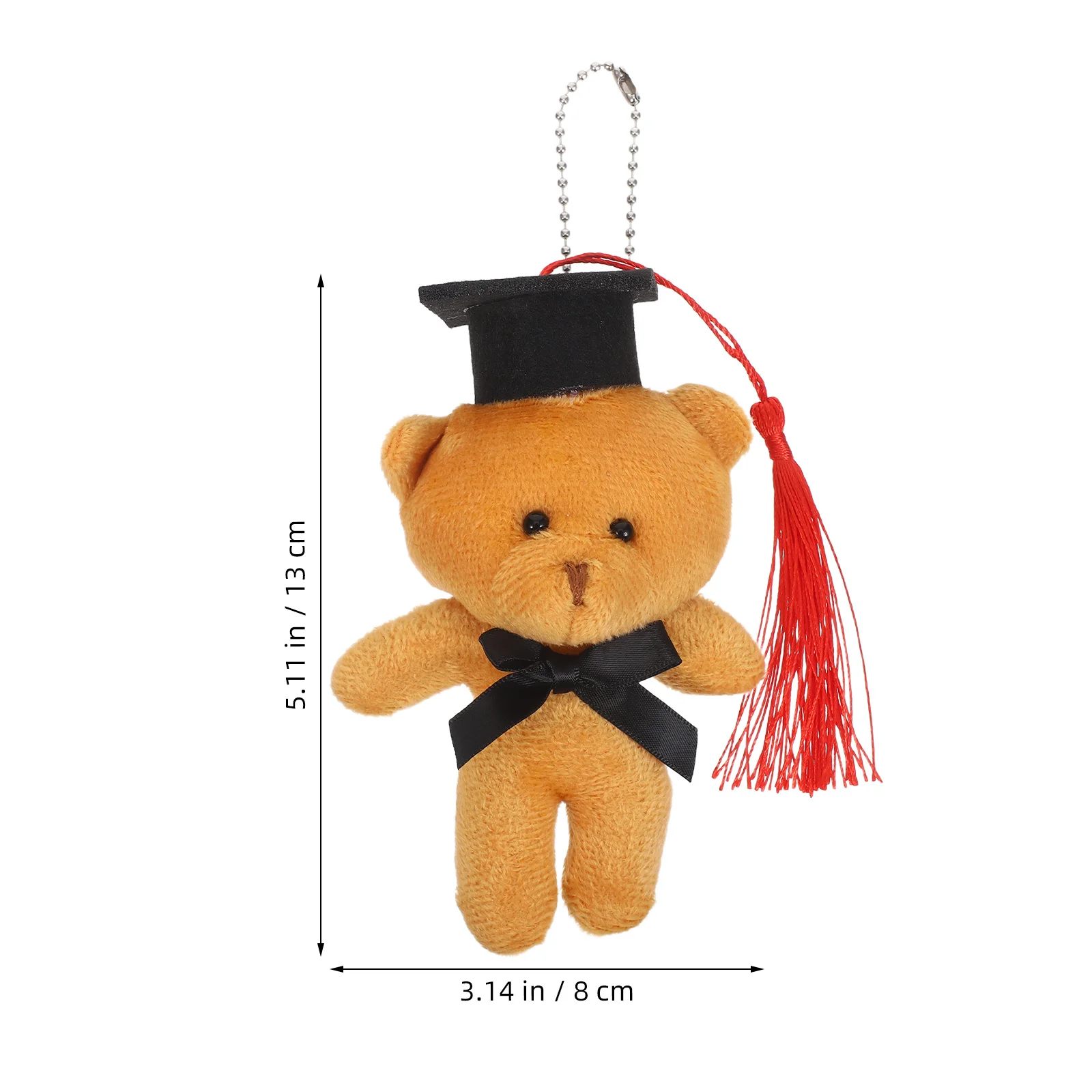 6Pcs Graduation Bear Mini Stuffed Animals Cute Cap Decoration for Party Favor Bouquet Gift Kids Adults Celebration Decor