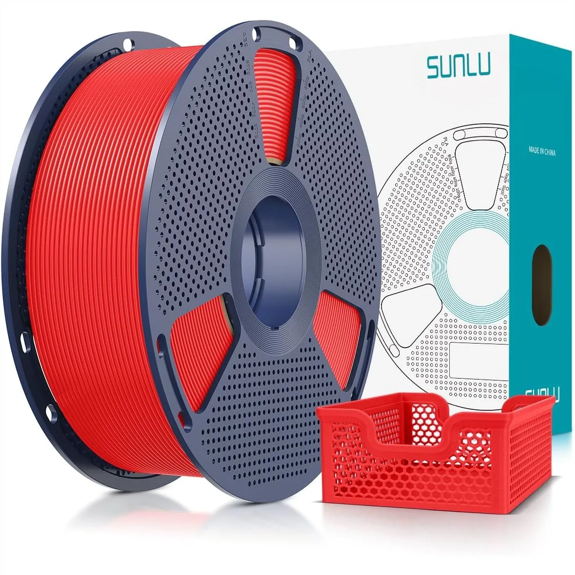 

High Speed PLA+ 3D Printer Filament 1.75mm, 30-600mm/s, Tougher, Dimensional Accuracy +/-0.02mm, 1KG Spool Red