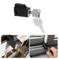 New Aluminum Alloy Window Locks Sliding Security Adjustable Window Lock Stopper Safety With Key Sliding Door Clips Window