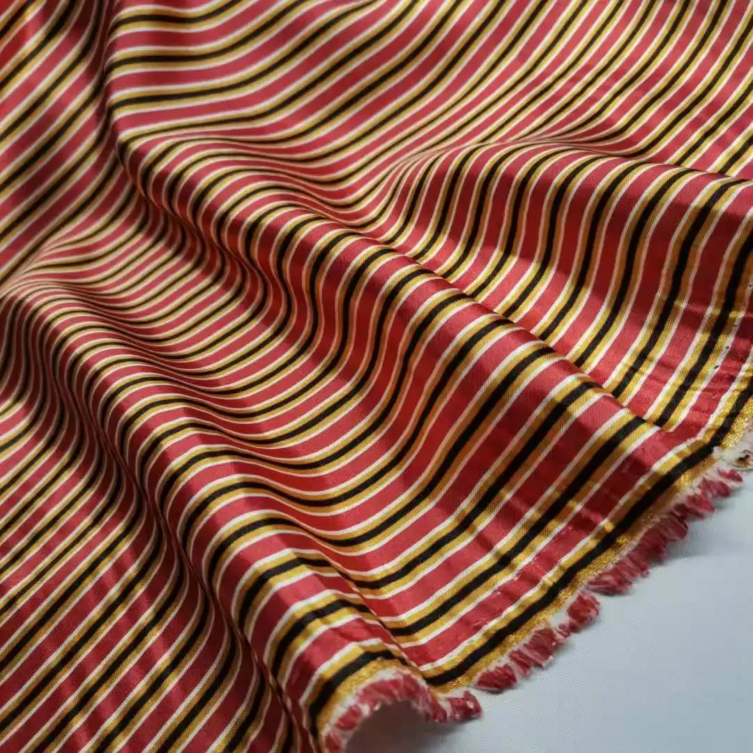 Classic Stripe Soft Satin Material Diy Doll Tissue Craft Glossy Polyester Tissue