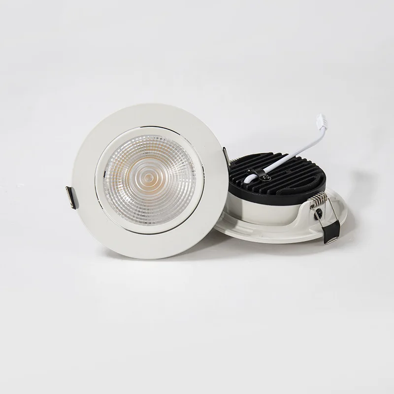 Lampu Sorot dalam ruangan, cahaya LED Downlight 220V tertanam untuk kamar tidur dapat diredupkan langit-langit Downlight Modern 7W 12W