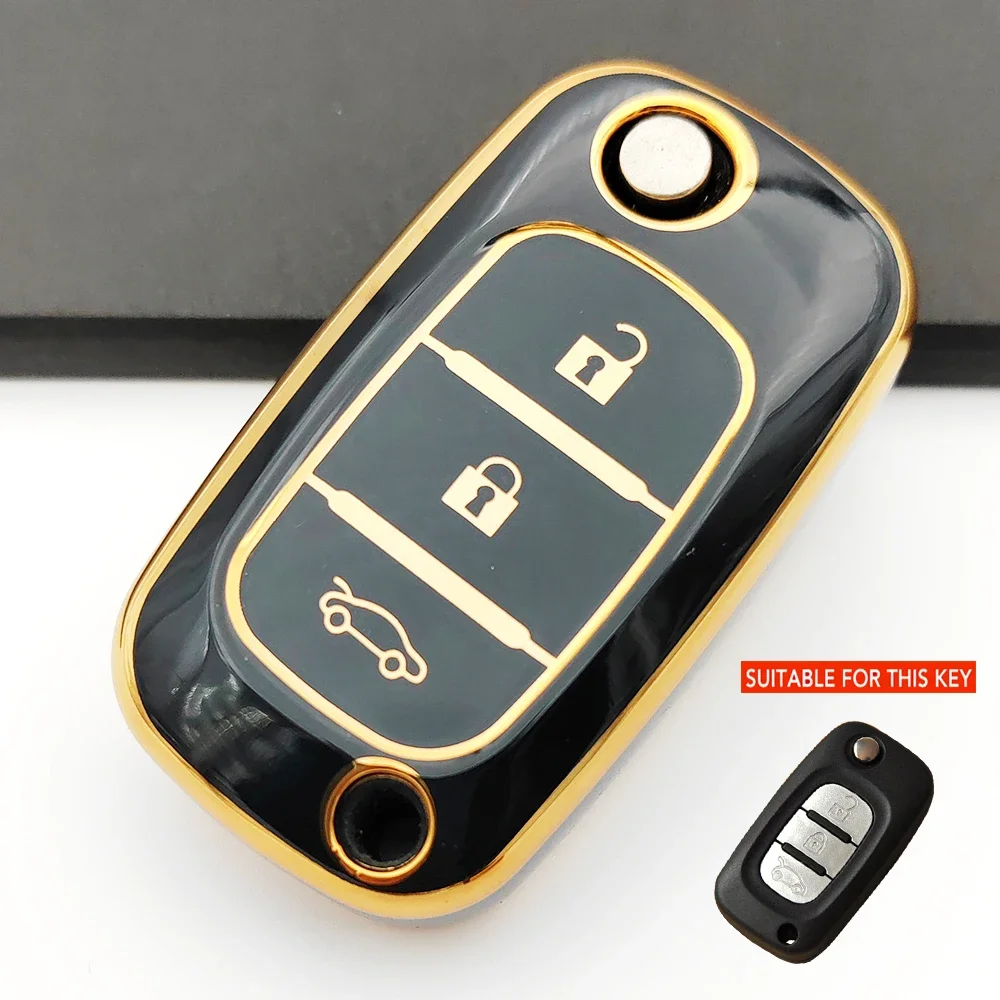 3 Button Car Key Case Cover For Mercedes For Renault Fluence Clio Megane For LADA Vesta Granta XRay Kalina Priora Sedan Sport