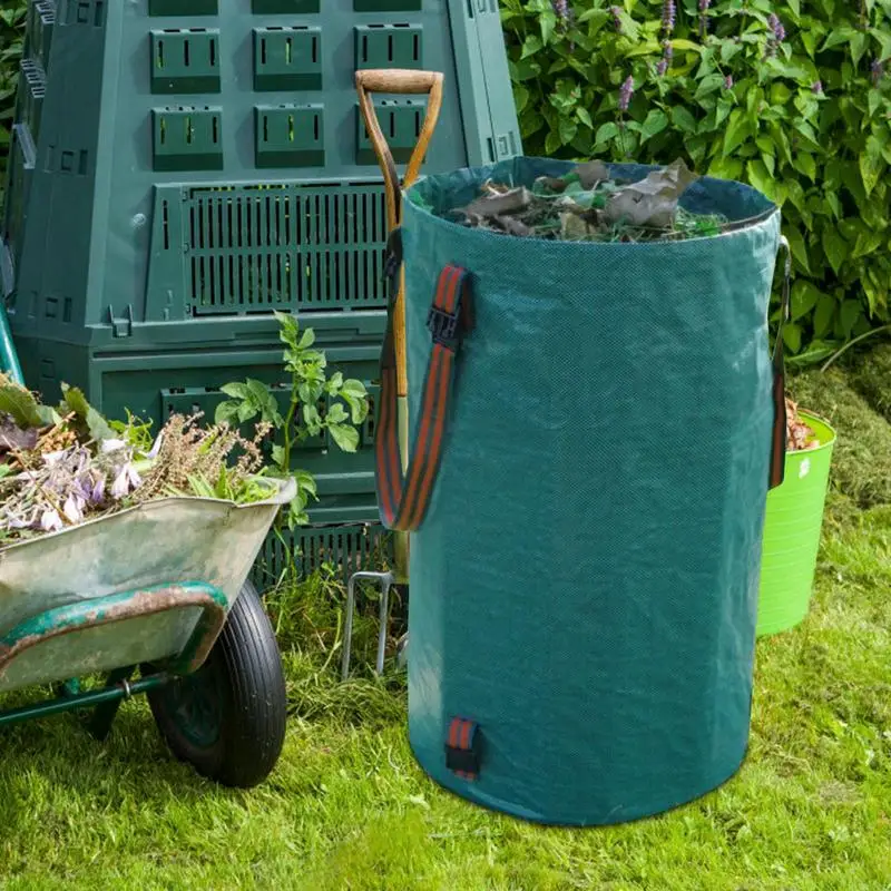 

Garden Waste Bags Portable Grass Bags for Waste Adjustable Shoulder Straps Debris Collection Bag Lawn Clipping Bags for Yard