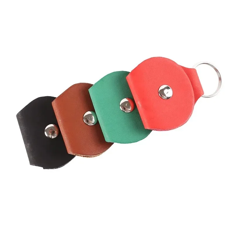 .1 Pc High Quality Leather Guitarra Plectrum Case Bag Guitar Pick Holder Genuine Keychain Shape Guitar Accessories Storage Box..