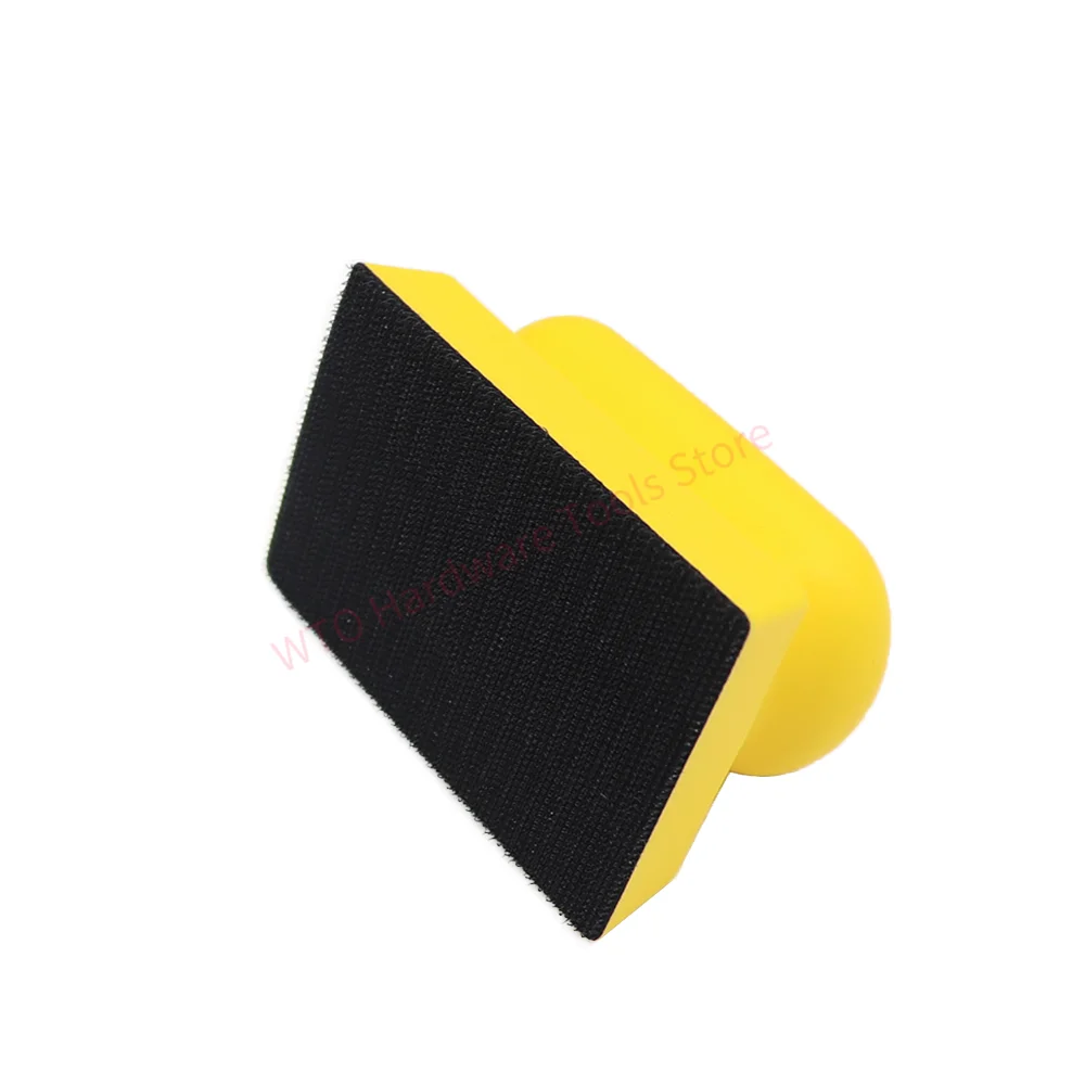 1PC 66 x 96mm Hook and Loop Sanding Block, PU Foam Sanding Pads Hand Grinding Block for Car Beauty Furniture Restoration