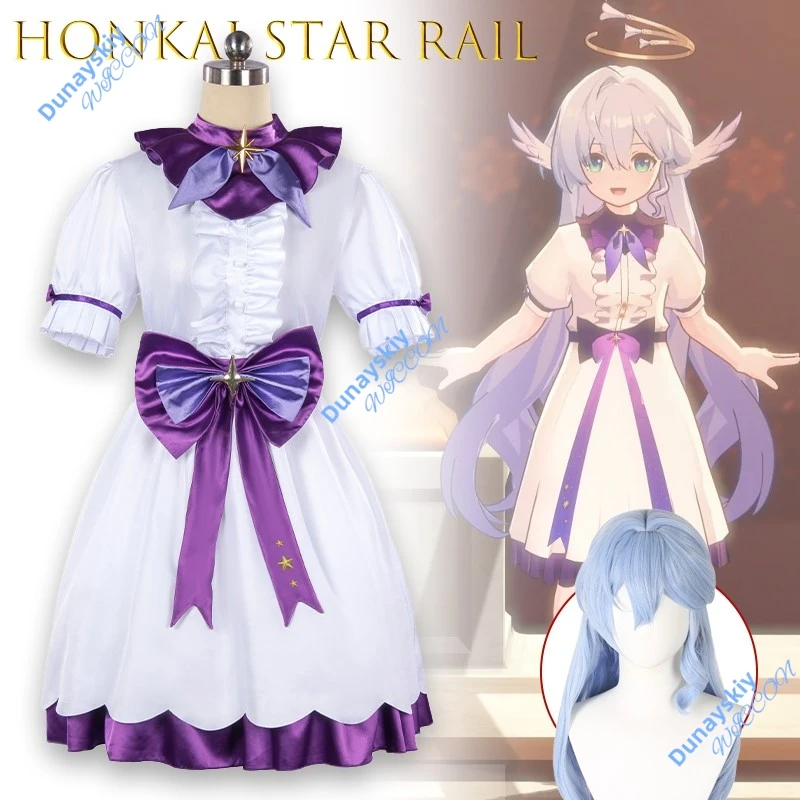 

Honkai Star Rail Robin Sunday Young Cosplay Full Set For Women Girls Anime Outfit Dresses Wig Perfect For Role Play Uniform