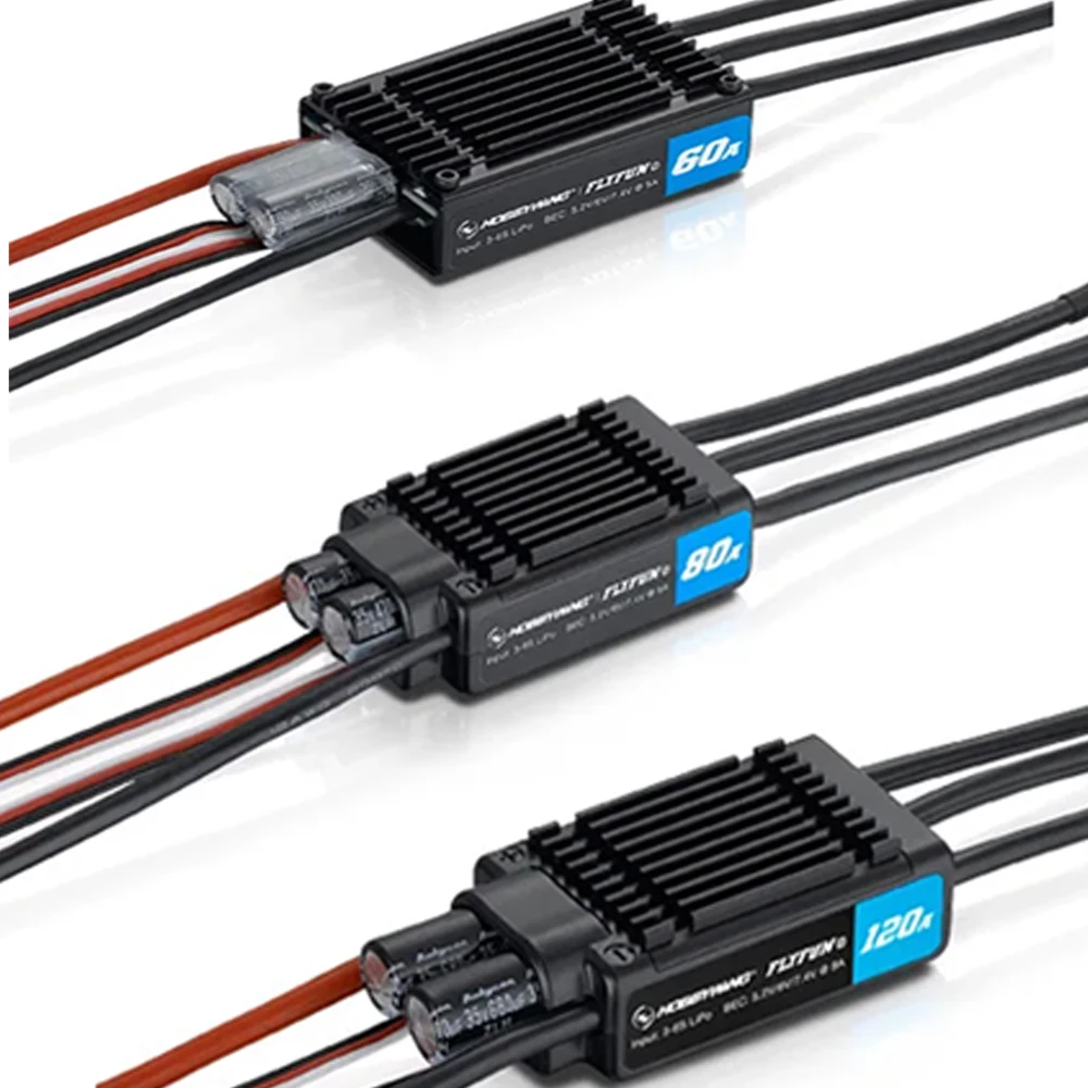Hobbywing FlyFun V5 80A 110A 120A 130A 160A وحدة تحكم في السرعة بدون فرش ESC 3-6S 6 ~ 14S Lipo مع وظيفة DEO لـ RC Quadcopter #6