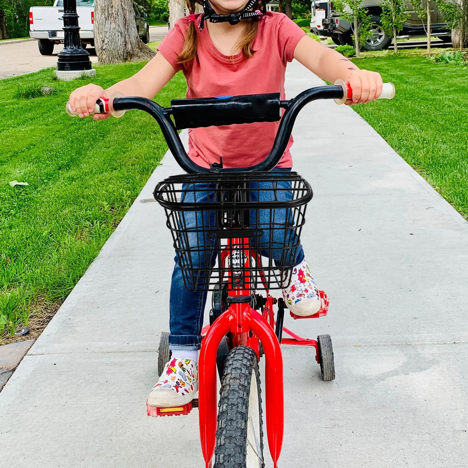 

1Pcs Steel Wire Bike Basket Stainless Steel Multipurpose Basket Bike Accessory Corrosion Proof Storage Container