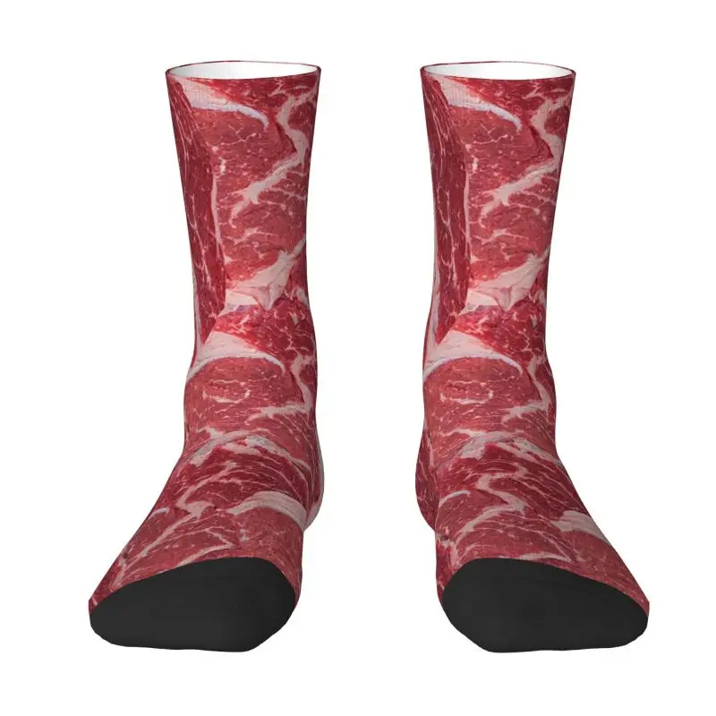 

Fashion Meat Pork Socks Women Men Warm 3D Print Sports Football Crew Socks