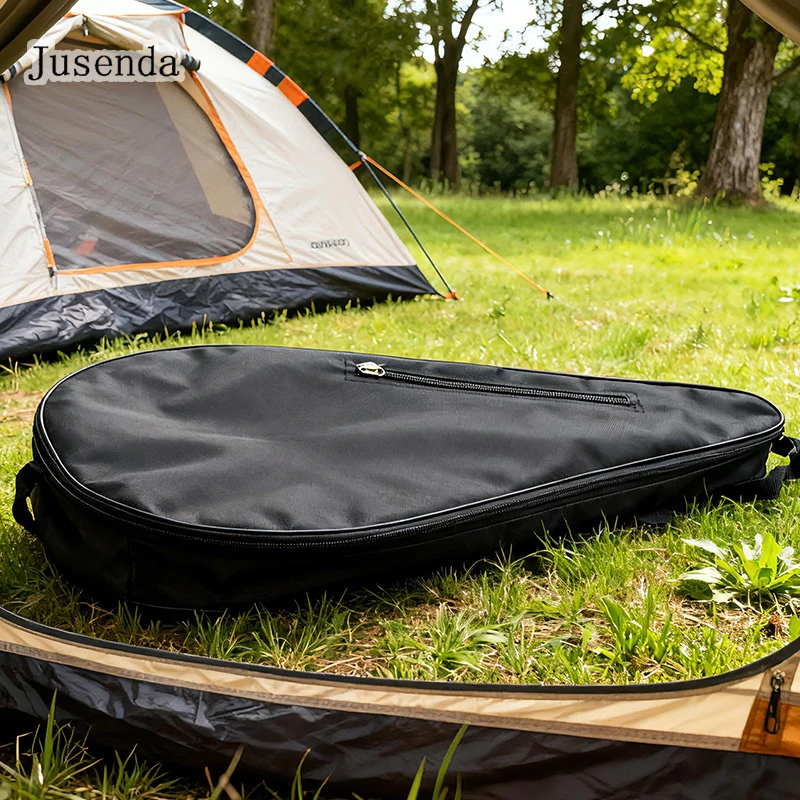 Jusenda الأصلي الجديد باديل تنس Rakcet حقيبة عالية الجودة المحمولة أكسفورد باديل مضرب غطاء قابل للتعديل حزام حقيبة