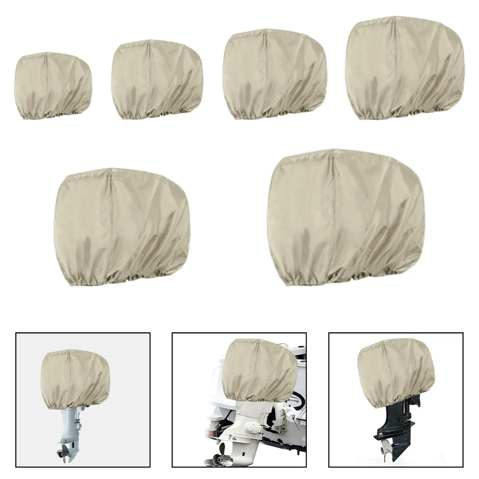 Outboard Motor Cover Boat Engine Cover Trailerable Windproof Protection Full Size Easy Installation Dustproof Universal