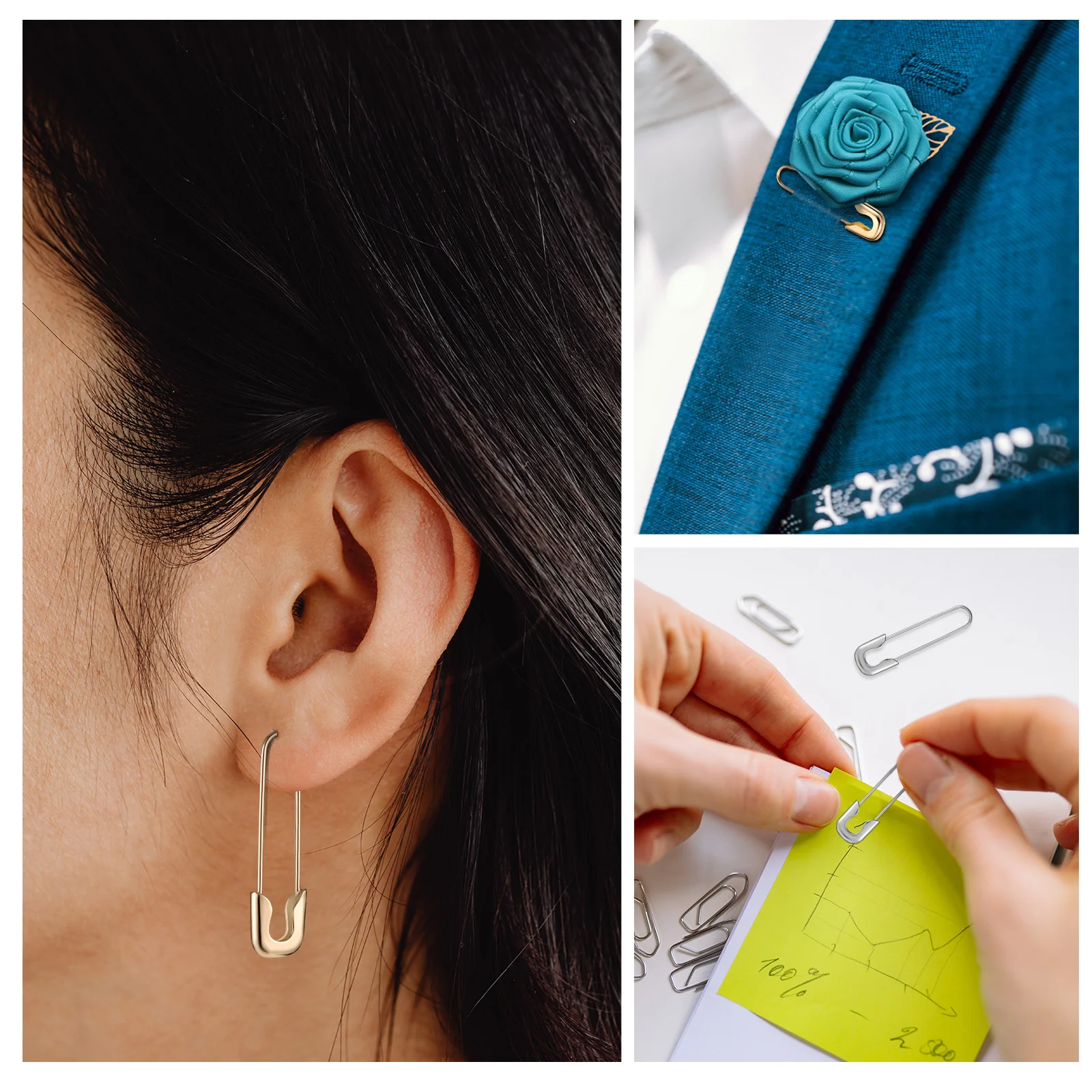 

Pin Earrings For Women Trendy Stud Jewelry Alloy Earrings For Women Trendy Anti-Rust Cool Style Party Daily Wear Ear Decor