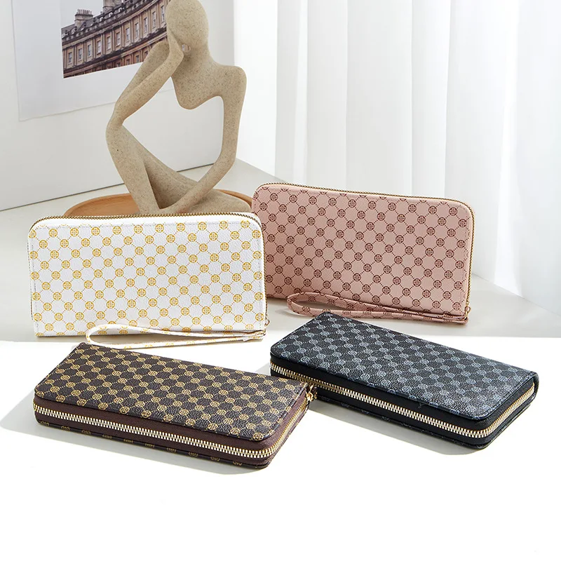 Fashion Purse Zipper Wallet Ladies Long Wallet Tote Bag Coin Card Holder PU Leather Handbag Wallet