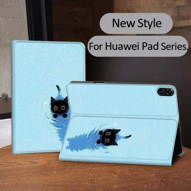 

Cute kitten frog little bear For Huawei MediaPad MatePad Air M6 M5 M2 T10s T5 C5e 10 11 12 X 10.8 SE Pro Cover Tablet Case