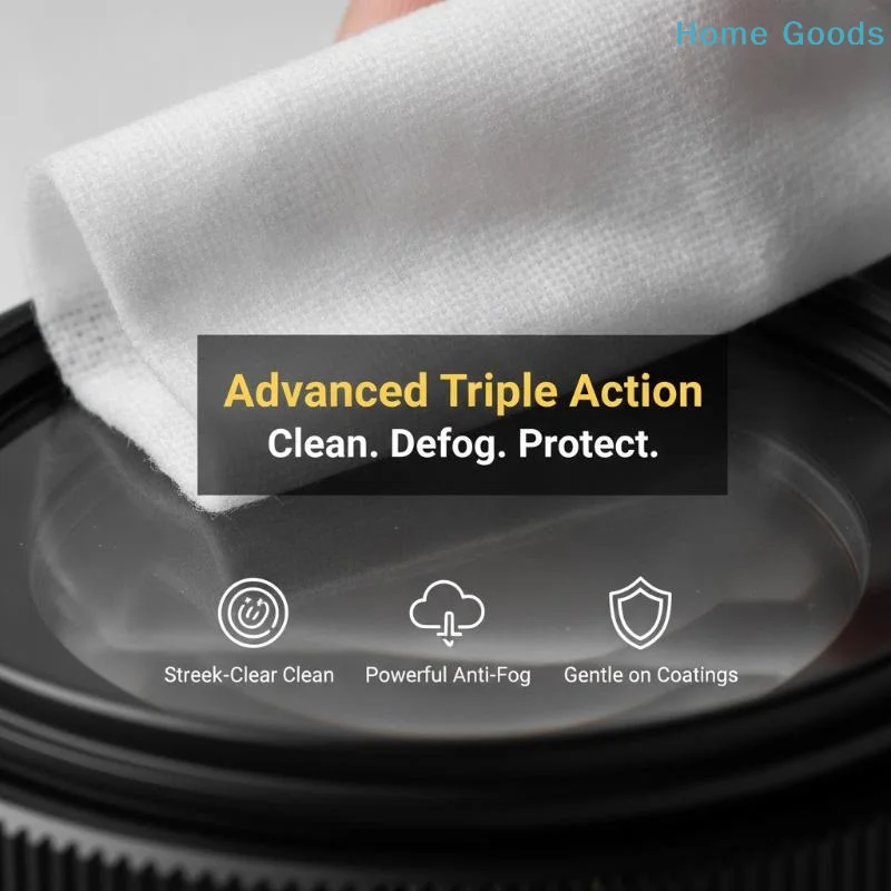 Glasses Wipes Anti-Fog Individually Wrapped Screen Cleaning Cloths for Eyewear Phone Screen Camera Lens Outdoor Activities