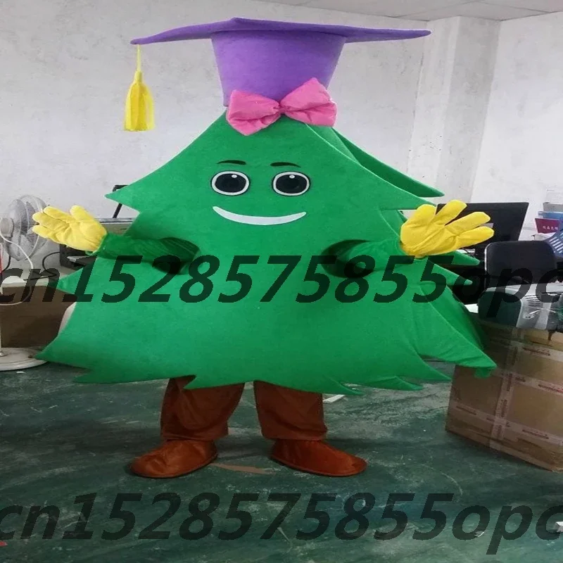 Christmas Trees Mascot Costume Adult Cosplay Costume Cartoon Mask Party Carnival Event Character Birthday Fancy Dress Outfit