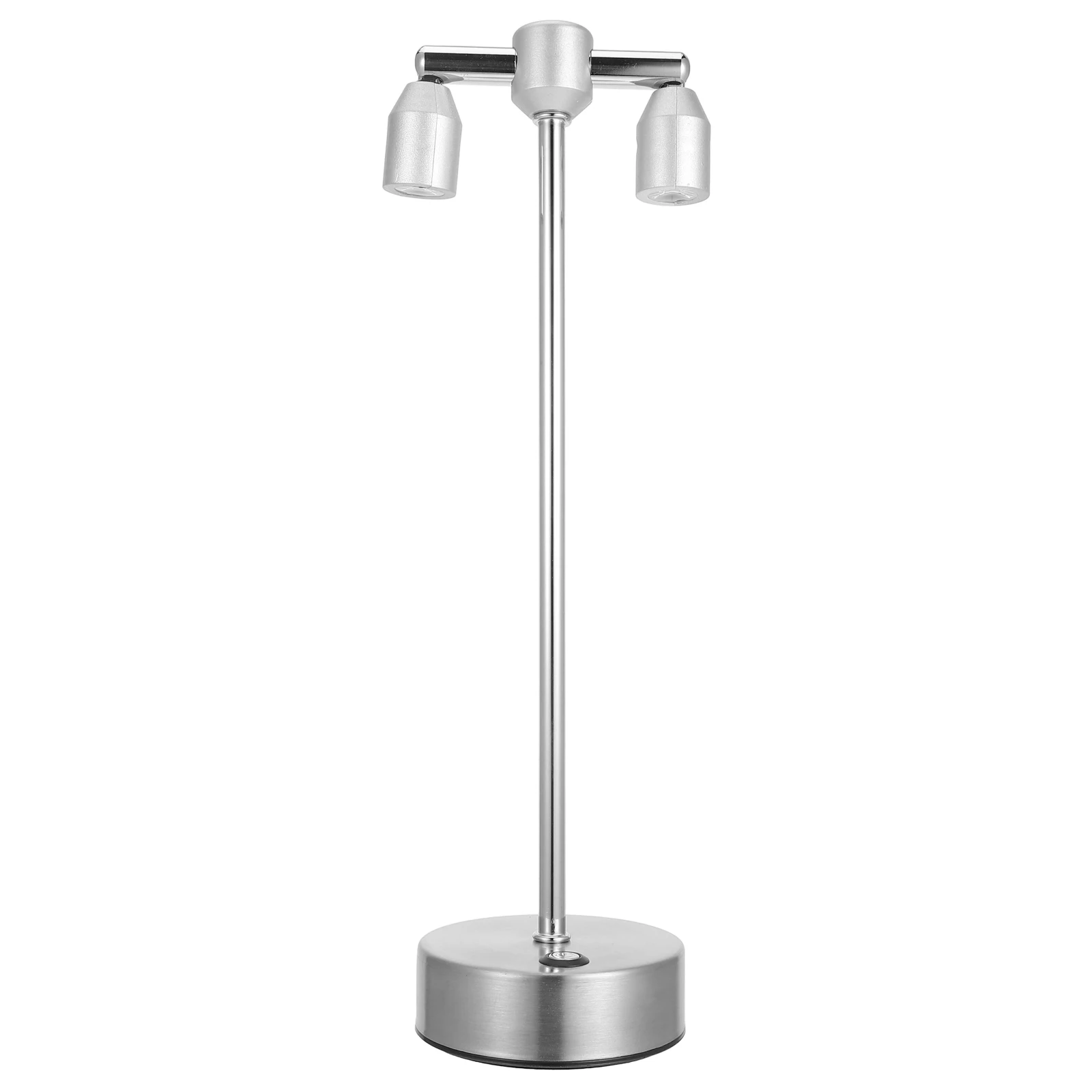 

1pc Metal Double Head Spotlight Led Bar Table Lamp Decorative Light 3600Mah Charging Warm Small Night Light For Bedroom Home