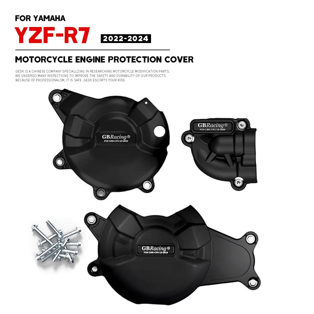 YZF-R7 GB Racing Engine Protect Cover For YAMAHA YZF R7 2022-2024 Motorcycle Clutch Pulse Protection Cover Accessories GBracing