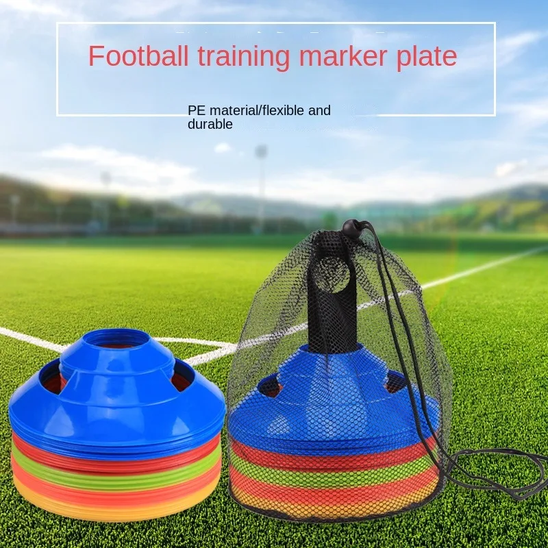 Good Quality Soccer Training Sign Dish Windproof Pressure Resistant Cones Marker Discs Bucket Football Training Sports Equipment