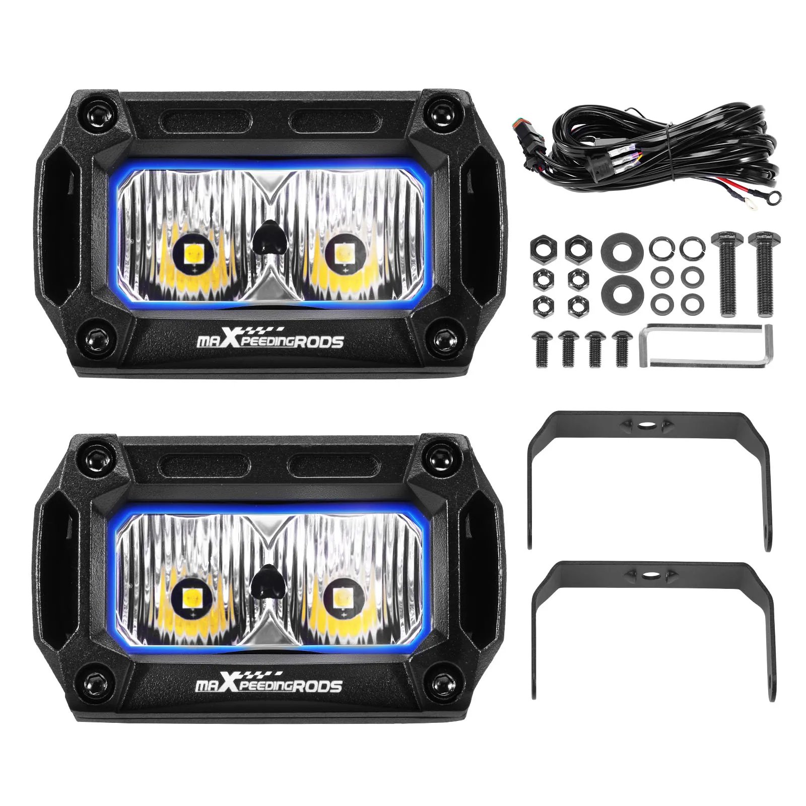 

LED Work Lights Pods Spotlight Combo Fog Lamp Offroad Driving Lights for UTV ATV