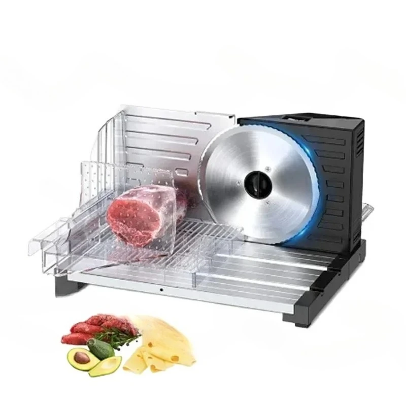 Commercial Household Lamb Roll Slicer Pure Copper Motor 0-18mm Thickness Adjustable Meat Slicing Machine