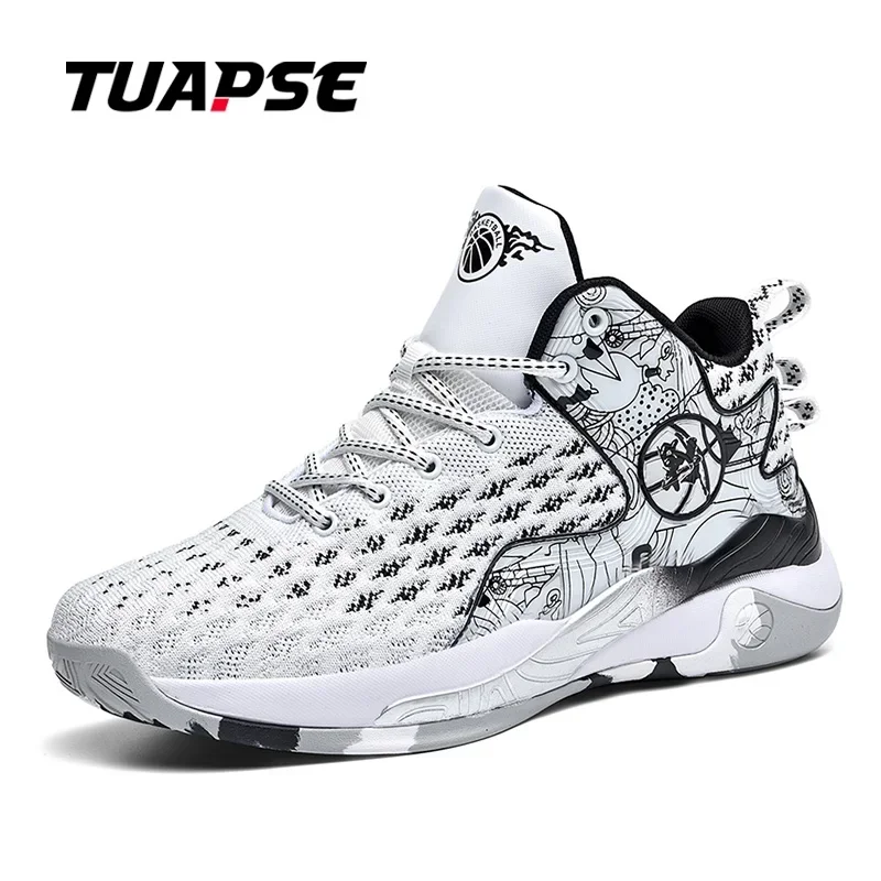 TUAPSE 2025 Fashion Basketball Shoes Men Lightweight High Elasticity Sports Shoes Trendy Casual Mesh Sports Shoes