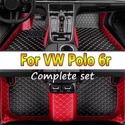 Custom Automotive Car Floor Mats For VW Polo 6r 2012 2013 2014 2015 2016 Auto Luxury Leather Men Women Car Mats Full Coverage