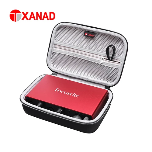 Imagen 1 del producto XANAD Estuche de viaje duro para Focusrite Scarlett 4i4 interfaz de Audio USB de tercera generación bolsa de almacenamiento de transporte protectora de viaje