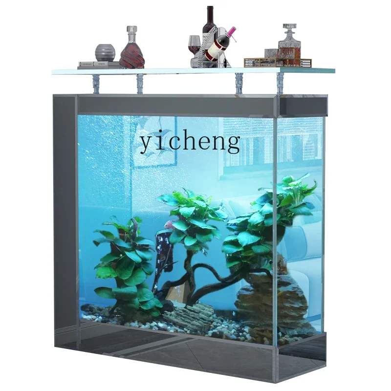 

XL goldfish tank living room large and medium-sized floor aquarium embedded screen water-free high-end fish tank