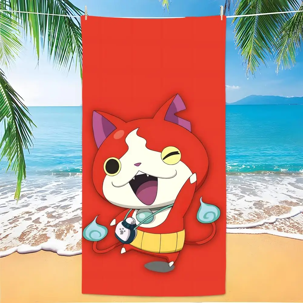 Game Yokai Watch Towel Polyester Beach Towel Quick Dry Sand Free Bath Towel for Summer Pool Travel Vacation