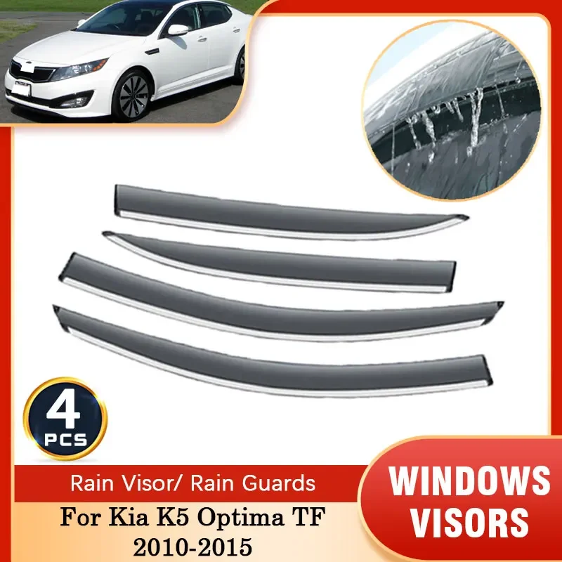 For Kia K5 Optima TF 2010~2015 Rain Sunshade Auto Window Visor Windshield Deflectors Protective Cover Ventilation Accessories