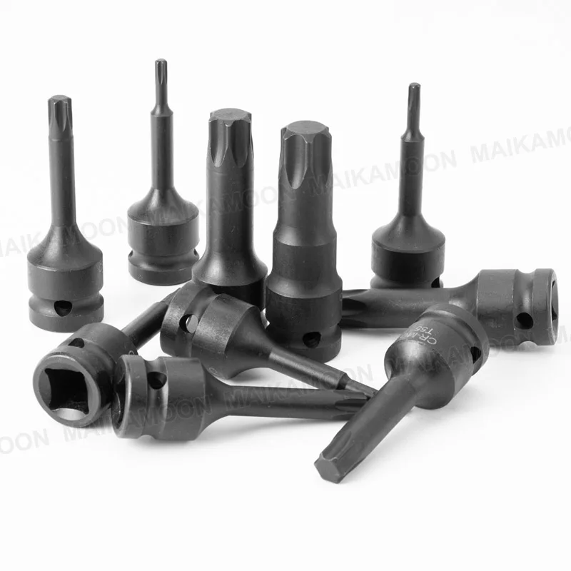 1/2 Inch Drive Impact Sockets Torx Bit Set,Star Bit Sockets,Heavy Duty Impact Grade Cr-Mo T20 to T80 ABS Blow Molded Storage