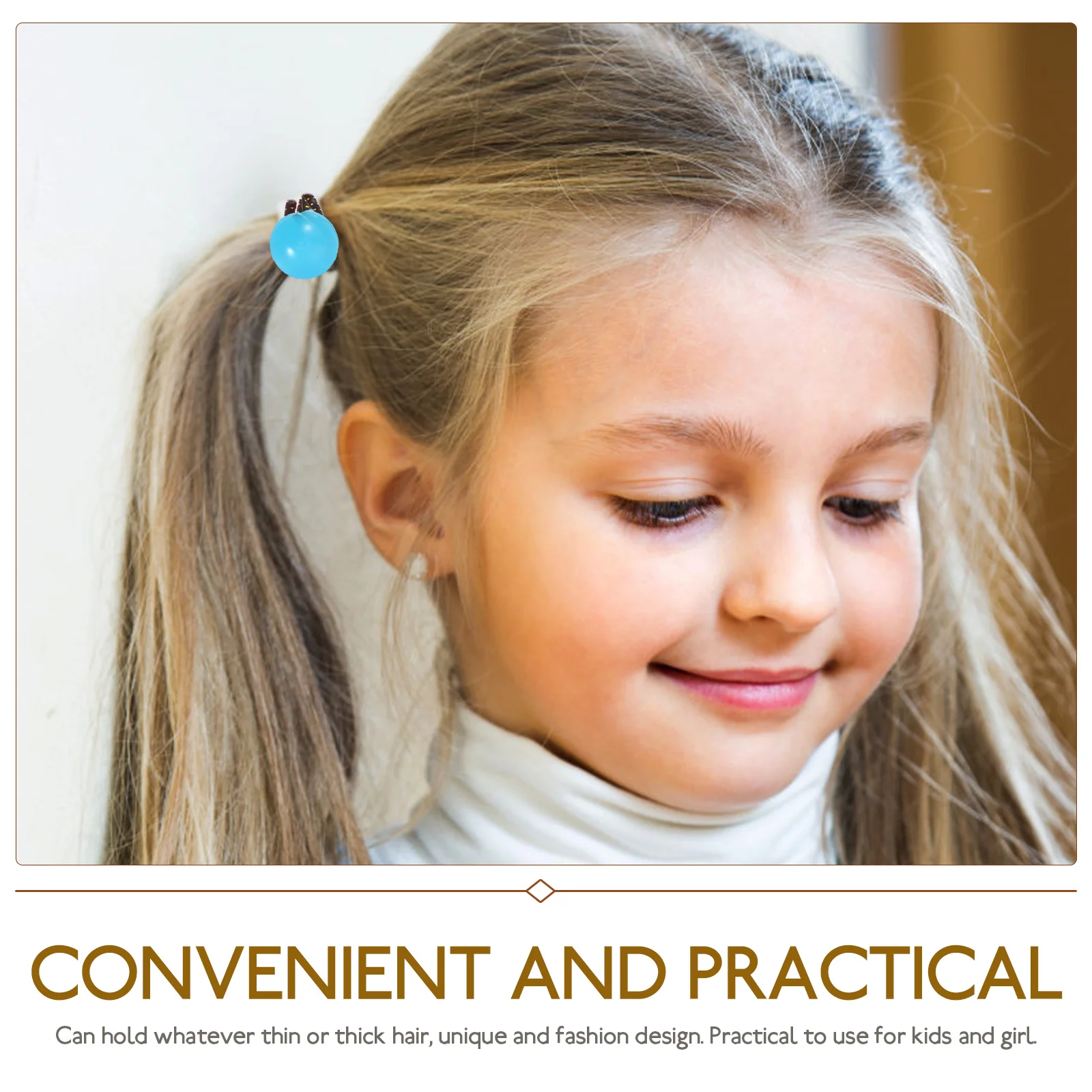 

Children's Hair Accessories Kids Elastic Ties Rope Double Balls Girls Scrunchies Ropes High