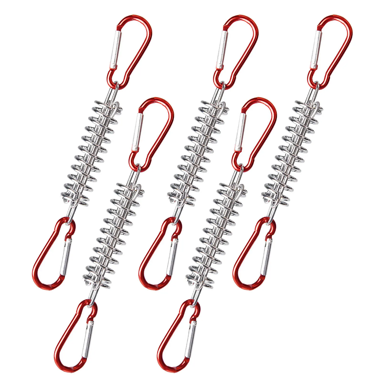 1 مجموعة الصلب خيمة خطاف بنابض مشبك مرونة عالية الرياح حبل الموتر للتخييم الأرض مرساة مكافحة تشوه عقد قوي