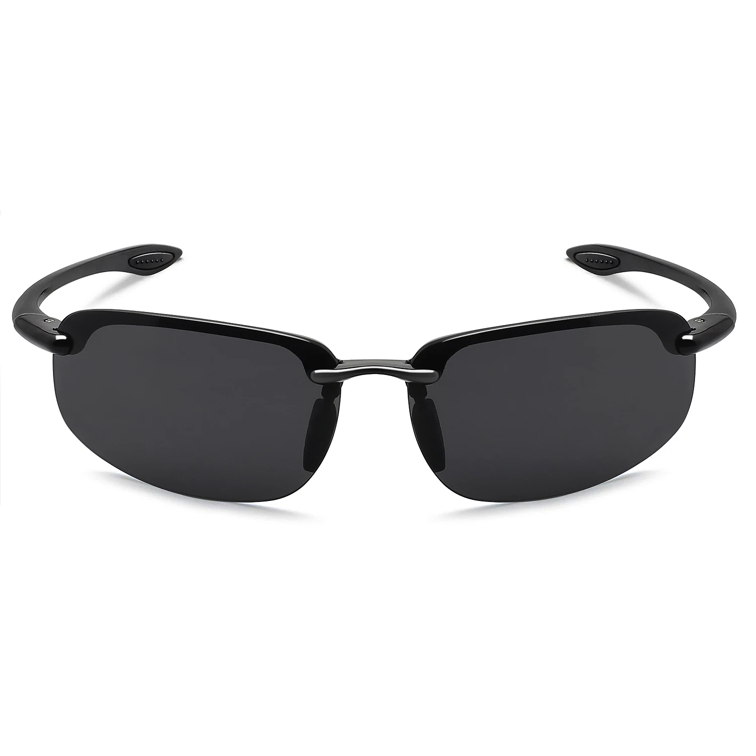 MAXJULI okulary przeciwsłoneczne męskie klasyczne modne okulary bez oprawek jazda na rowerze piesze wycieczki damskie sportowe materiał TR90 UV400 męskie okulary przeciwsłoneczne 8001