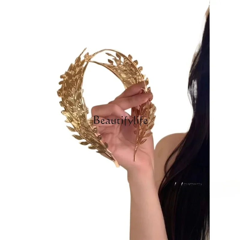 

Heavy Industry Yellow Gold Wheat Headband New Popular Fashion Exquisite Hair Accessories