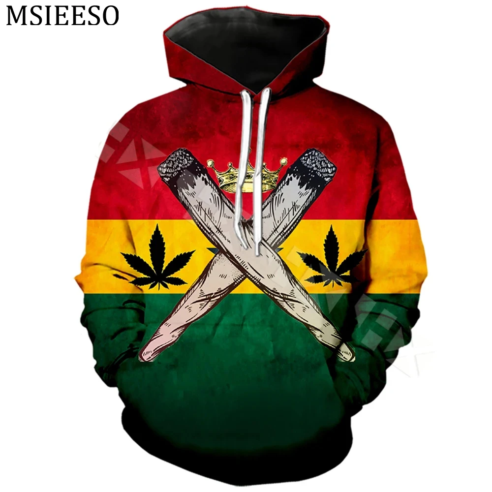 

MSIEESO Men Hoodie Reggae Creator Bob Marley Pattern Printed Hood Pullover Sweatshirt Women Sweatshirt Casual Zipper Hoodie Coat