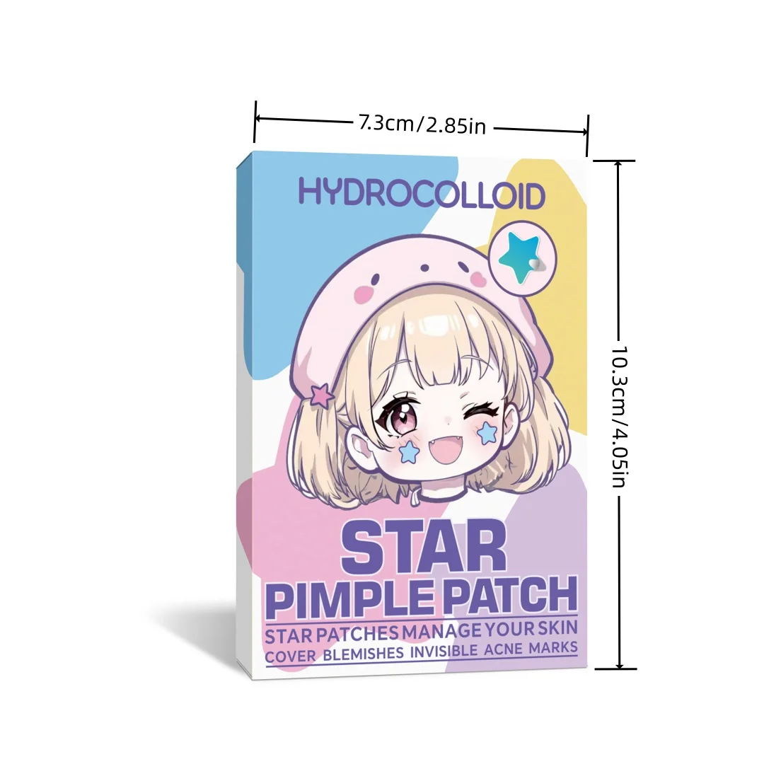 40 pieces of multi-color star acne patches, facial acne patches, concealer acne patches, and pimples patches, ultra-thin image 4