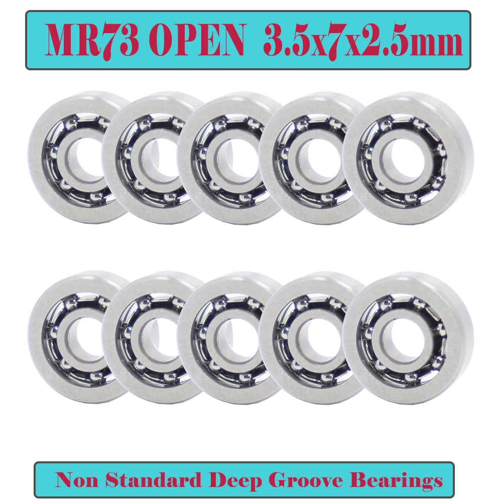 MR73 Open Ball Bearing 3.5*7*2.5 mm 10PCS ABEC-1 Non Standard Deep Groove Bearings MR73 Z ZZ b-3.5