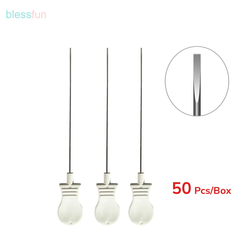 

50 Pcs/Box Super Small Knife Shape Acupuncture Plastic Handle Sterile Blade needle therapy Incisive